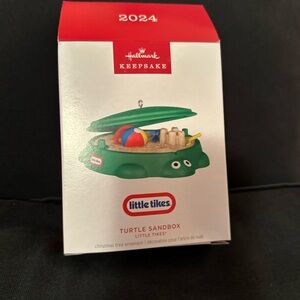 Hallmark Keepsake Little Tikes Turtle Sandbox Ornament - Green and Red